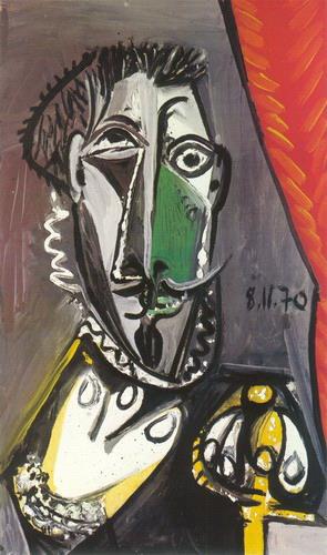 Buste d’homme 1970 cubism Pablo Picasso Peintures à l'huile